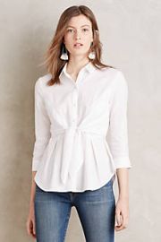 Tie-Front Buttondown at Anthropologie