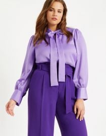 Tie Neck Blouse at Eloquii