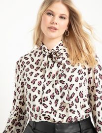 Tie Neck Blouse at Eloquii