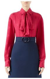 Tie Neck Blouse by Gucci at Gucci