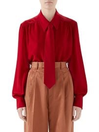 Tie Neck Blouse by Gucci at Gucci