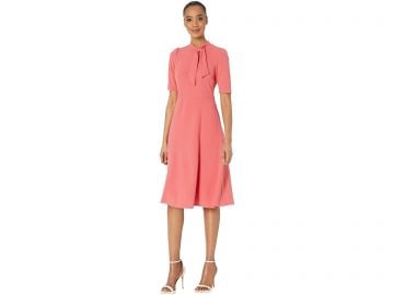 Tie Neck Fit and Flare Dress by Donna Morgan at Zappos