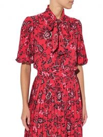 Tie-Neck Floral-Print Top by Erdem at Saks Fifth Avenue