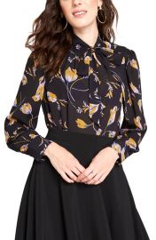 Tie Neck Long Sleeve Blouse at Nordstrom