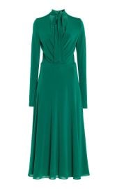 Tie-Neck Midi Dress By Sergio Hudson at Moda Operandi