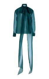 Tie-Neck Organza Shirt By Carolina Herrera at Moda Operandi