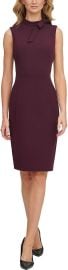 Tie Neck Sheath Dress at Amazon