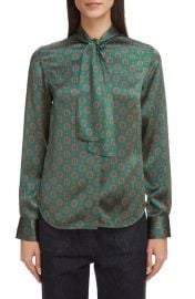 Tie Neck Silk Shirt at Nordstrom