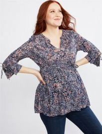  Tie Sleeve Maternity Blouse at Motherhood