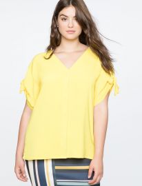 Tie Sleeve Top at Eloquii