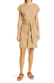 Tie Waist Cotton Knit Dress at Nordstrom