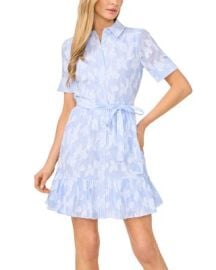 Tie Waist Cotton Mini Shirtdress at Bloomingdales