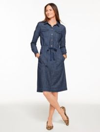 Tie Waist Denim Shirtdress - Fairfield Wash Talbots at Talbots