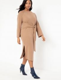 Tie Waist Knit Dress by Eloquii at Eloquii