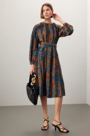 Tie Waist Printed Midi Dress by Eudon Choi Collective for 40 Rent the Runway at Rent the Runway