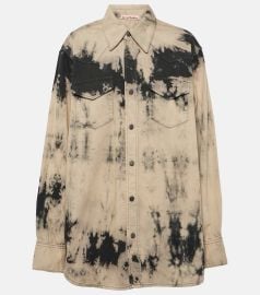 Tie-dye denim shirt in beige - Acne Studios at Mytheresa