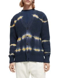 Tie-dye rib knit cardigan Scotch amp Soda at Scotch and Soda