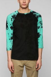 Tie dye sleeve raglan tee at Urban Outfitters