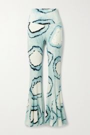 Tie-dyed stretch-jersey flared pants at Net a Porter