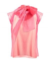 Tie-neck organza top at Matches