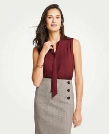 Tie neck shell at Ann Taylor