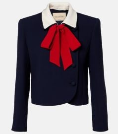 Tie-neck virgin wool jacket at Mytheresa
