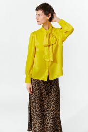 Tied Satin Blouse by Zara at Zara