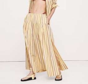 Tiered Cotton Poplin Maxi Skirt Banana Republic at Banana Republic