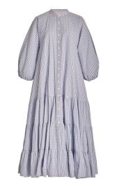 Tiered Gingham Cotton Midi Dress By Bytimo at Moda Operandi