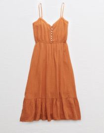 Tiered midi dress at American Eagle