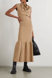 Tiered wool-blend maxi dress at Net a Porter