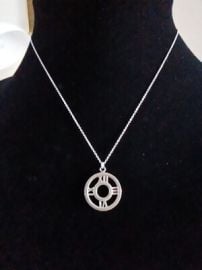 Tiffany amp Co Sterling Silver Atlas Medallion Pendant Necklace 16quot eBay at eBay