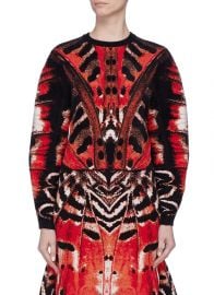 Tiger Butterfly Wing Jacquard Knit Top by Alexander McQueen at Lane crawford