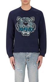 Tiger-Embroidered French Terry Sweatshirt by Kenzo at Barneys Warehouse