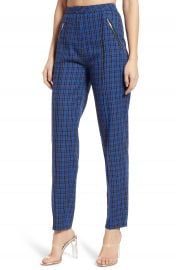 Tiger Mist Plaid High Waist Skinny Pants   Nordstrom at Nordstrom