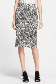 Tiger Pattern Cotton Pique Pencil Skirt at Nordstrom Rack