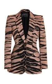 Tiger-Patterned Jacquard Wool-Blend Blazer By Brandon Maxwell at Moda Operandi