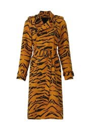 Tiger Print Trench Coat at Rent the Runway