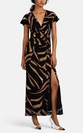 Tiger-Striped Silk Crepe Gown at Barneys