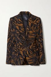 Tiger-jacquard blazer at Net a Porter