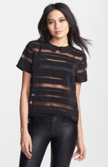 Tildon Stripe Sheer Blouse at Nordstrom