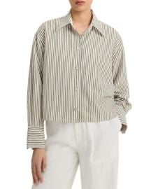 Till Stripe Cropped Poplin Shirt at Bloomingdales