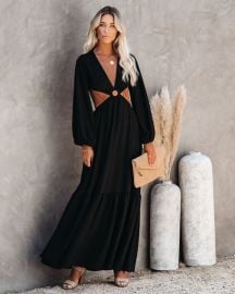 Time And Place Cutout Maxi Dress - Black VICI at Vici