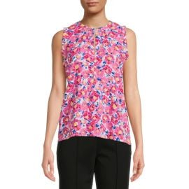 Time and Tru Ruffle Trim Tank Top at Walmart