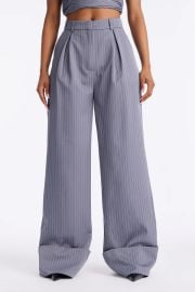 Timeless Straight Leg Pinstripe Trouser 34 - Greycombo Fashion Nova at Fashion Nova