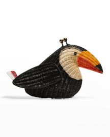 Tina Toucan Wicker Crossbody Bag Serpui at Neiman Marcus