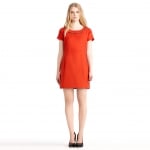 Tina's coral dress by Rachel Roy at Rachelroy