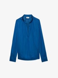 Tink Satin Blouse shirt blue women ZadigampVoltaire at Zadig & Voltaire