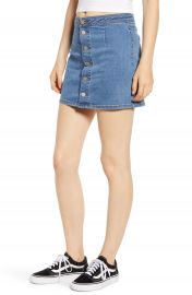 Tinsel Button Front Denim Miniskirt   Nordstrom at Nordstrom