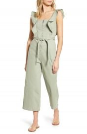 WornOnTV: Erin’s pale green ruffled jumpsuit on E! News Daily Pop ...